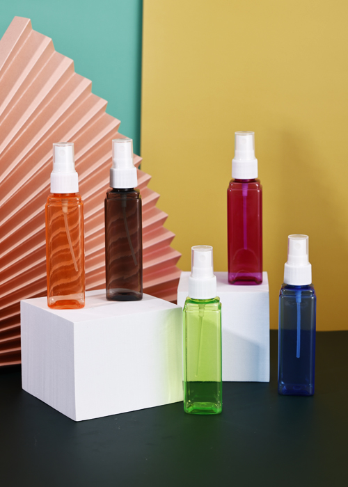 Botol persegi lutsinar warna PET 60ml