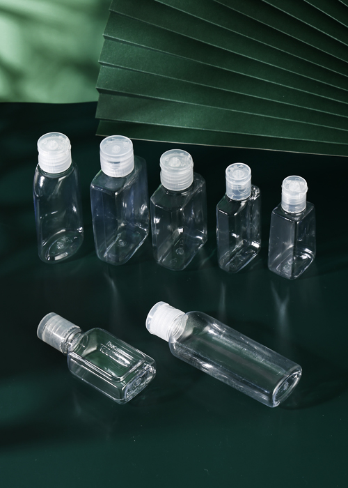 60ml PET flip atas botol bujur persegi botol rata