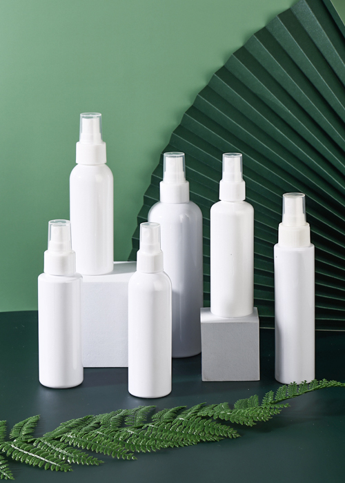 Botol semburan bulat PET putih 100-200ml