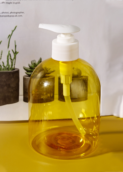 500ml PET Botol Pam Losyen Pembersih Tangan Gel Chunky Bulat Jelas