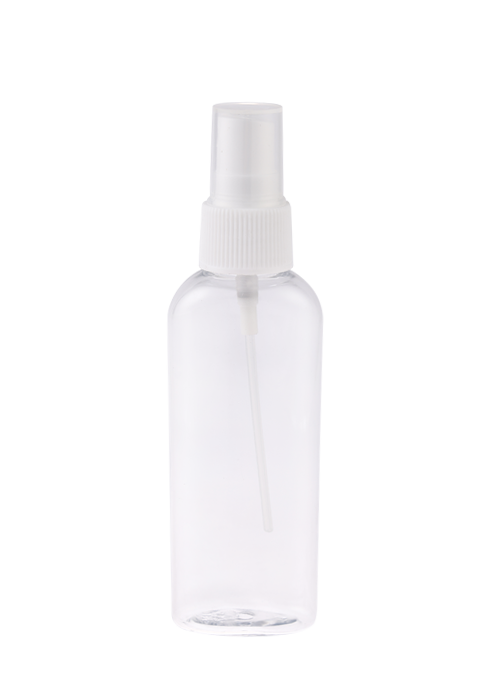 30-60ml PET botol semburan alkohol botol rata bujur telus