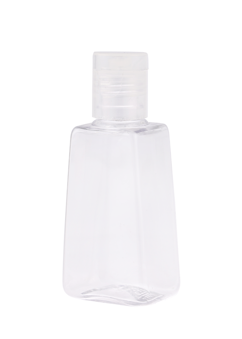 Botol trapezium telus PET 30ml dengan penutup cangkuk flip atas