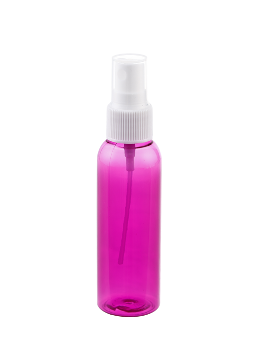 60ml warna telus PET semburan botol bulat gelas pembersih cecair disinfektan botol