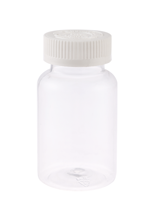 Botol produk kesihatan kapsul PET 150ml dengan penutup skru tekanan