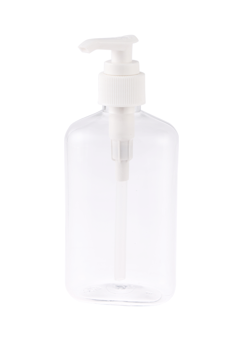 250ml PET telus bujur rata gel losyen tekanan botol botol pembasmi kuman kuman tangan