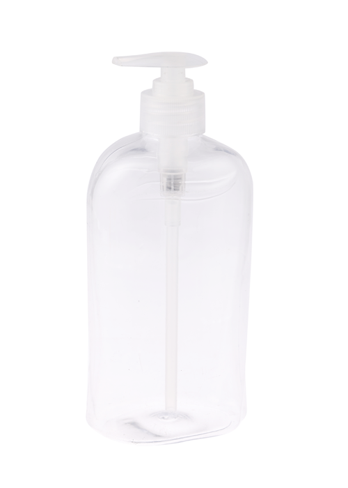 Botol pam tekanan losyen gel telus PET 500ml botol pembasmi kuman dan pensterilan botol pakai buang pembersih tangan